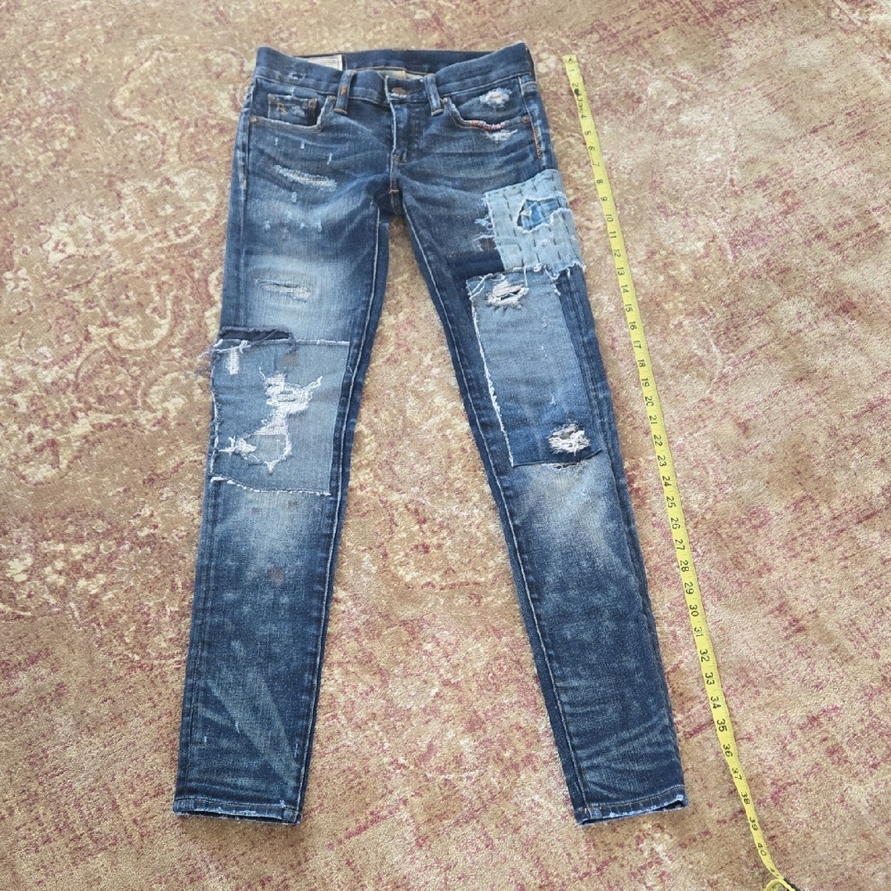 Polo Ralph Lauren Tompkins Skinny Patch Denim Jeans